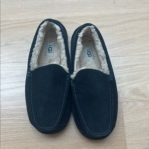 UGG Black Suede Slip-On Loafers